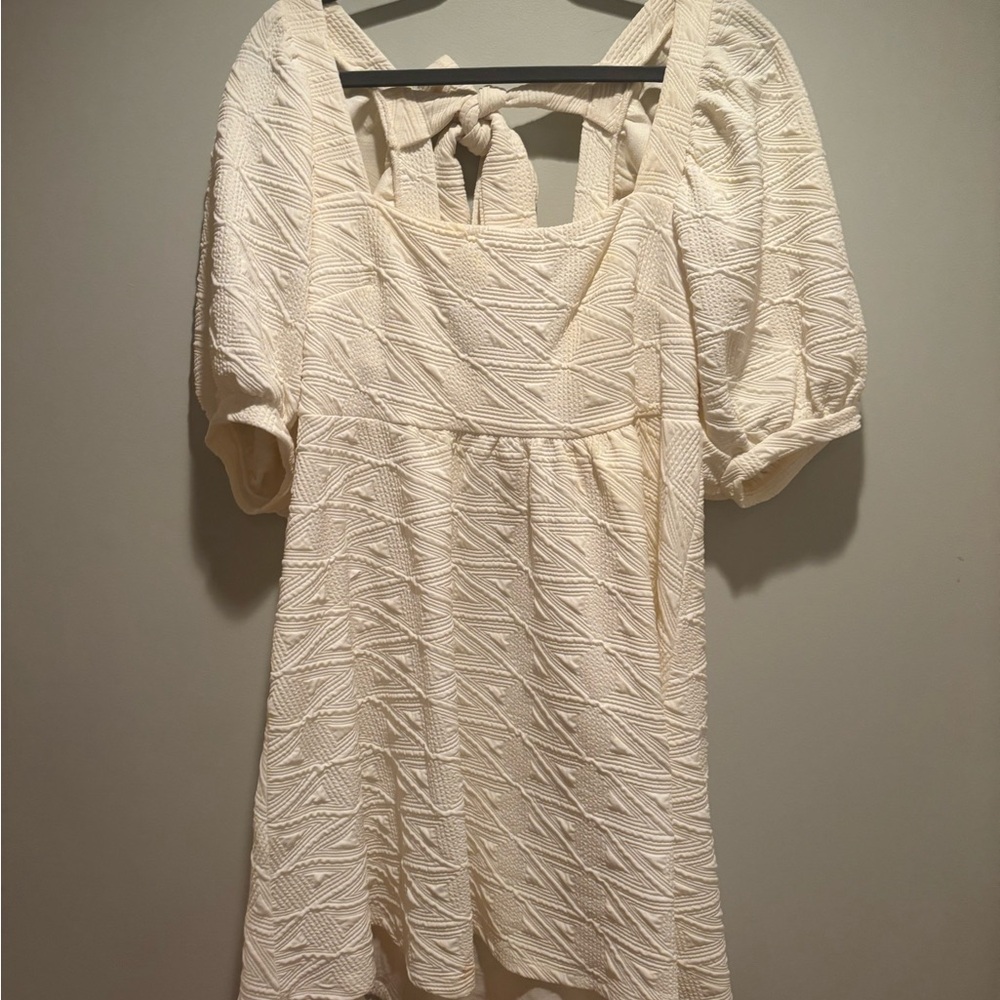 Free People White Textured Dress